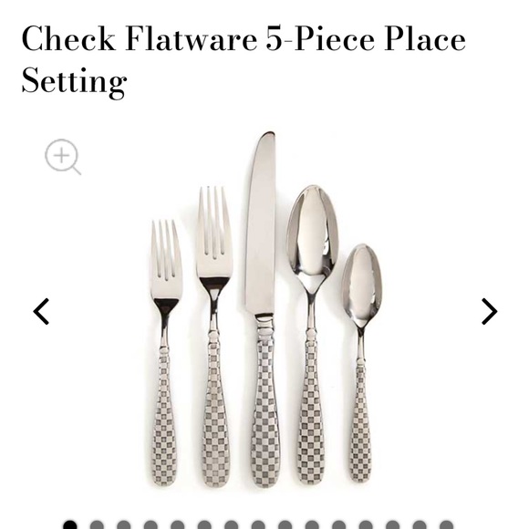 Mackenzie Childs Check Flatware 5-Piece Place Setting - Picture 2 of 2